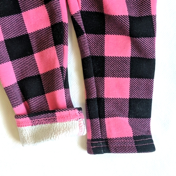 carter's warm lined plaid leggings 18 months baby girl - Picture 2 of 6